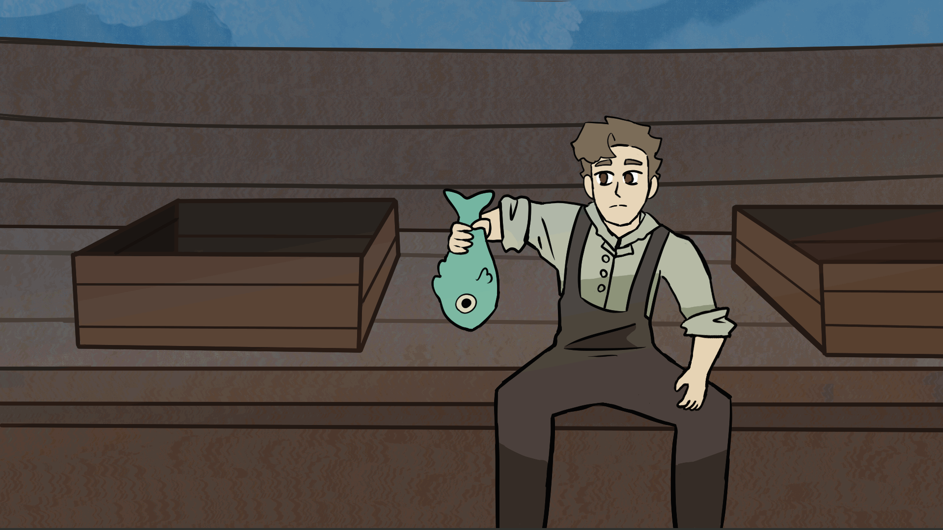 Shot of Thomas, the protagonist of Bycatch Shot of Thomas, the protagonist of Bycatch